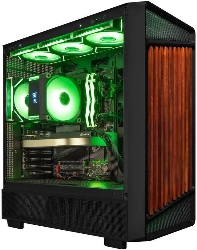 Alt view image 3 of 6 - Hyper Cyber Terra Gaming Desktop AMD Ryzen 9 9950X3D, NVIDIA GeForce RTX 5070 TI, 64GB DDR5, 2TB SSD, WIN11 Home, AI Ready, RGB Lighting, WiFi, Ready to Use