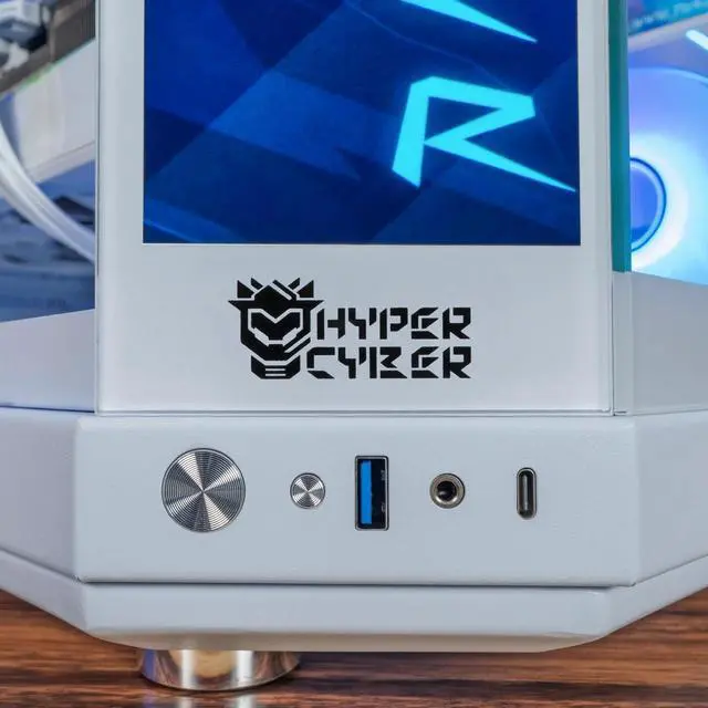 Alt view image 4 of 5 - Hyper Cyber FrostStrike Ryzen CPU | GeForce GPU | Side Panel Custom Display | Internal LCD Screen | Cooler Display | Gaming PC AMD Ryzen 9 9950X3D NVIDIA GeForce RTX 5070 12GB