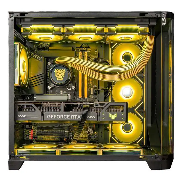 Alt view image 3 of 5 - Hyper Cyber Project - 026 Ryzen CPU | GeForce GPU | Custom Cooler Display | Gaming PC AMD Ryzen 7 9800X3D NVIDIA GeForce RTX 5070 12GB