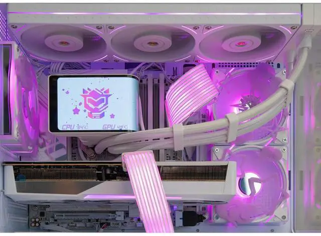 Alt view image 2 of 5 - Hyper Cyber Aurora Ryzen CPU | Ryzen GPU | GeForce GPU | Gaming PC AMD Ryzen 7 7800X3D NVIDIA GeForce RTX 5070 12GB | 32GB RAM | 2TB Storage | Gaming PC Computer