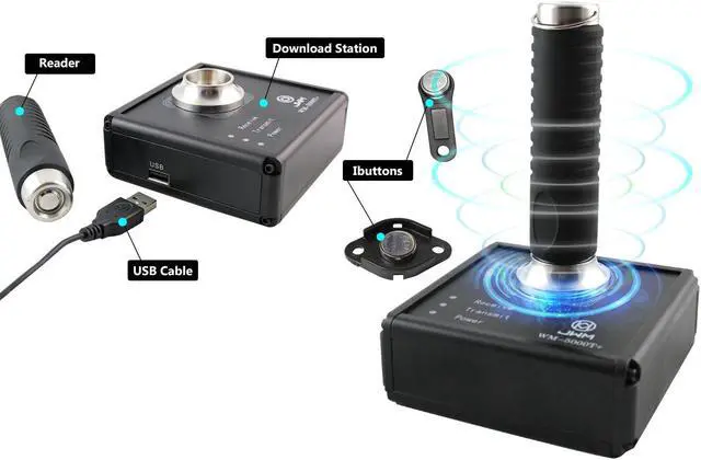 Alt view image 2 of 7 - JWM iButton Touch Security Guard Tour Patrol System with Downloader for Hotels, Hospital, School, Free Software, Professional Guard Monitoring Attendance System