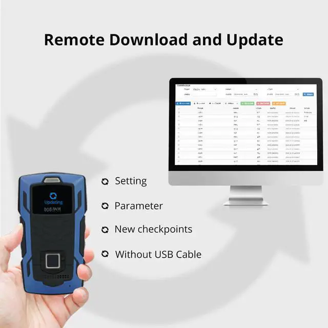 Alt view image 7 of 7 - JWM GPS Guard Tour Patrol System, GPS, Fingerprint Recognition, Phone Calling, 4G Online Guard Patrol Checkpoint System for Hotels, Hospital, School, Real-Time Track and Data Transmission