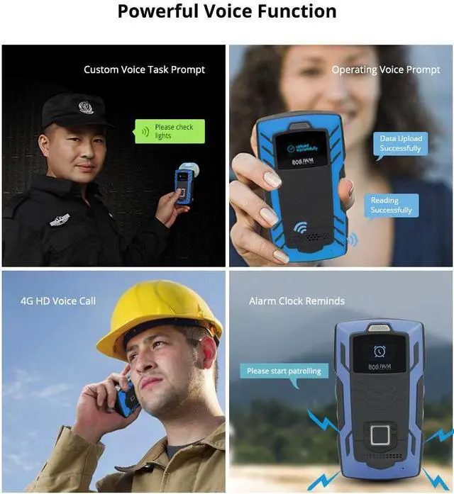 Alt view image 4 of 7 - JWM Guard Patrol Tour System with Fingerprint Recognition, Phone Calling, 4G Online Real-Time Patrol Checkpoint System for Hotels, Free Cloud Software