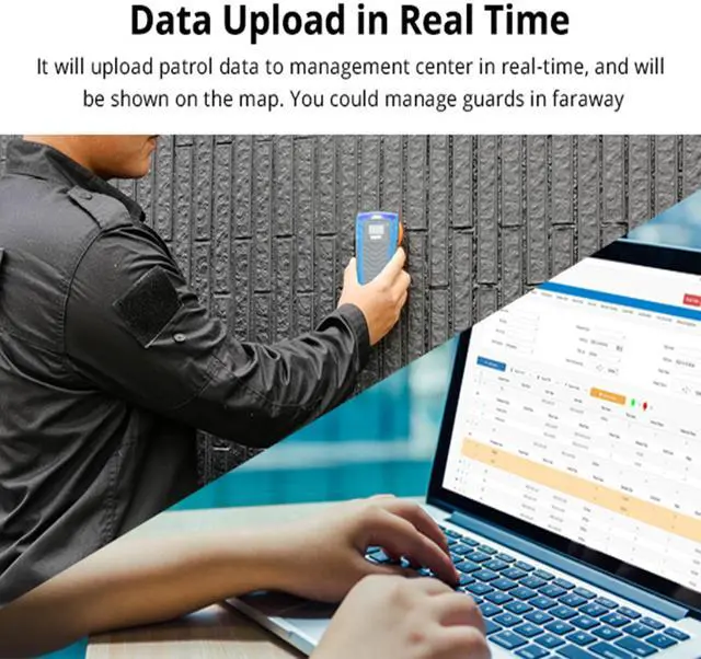 Alt view image 6 of 7 - JWM Guard Patrol Tour System with Fingerprint Recognition, Phone Calling, 4G Online Real-Time Patrol Checkpoint System for Hotels, Free Cloud Software