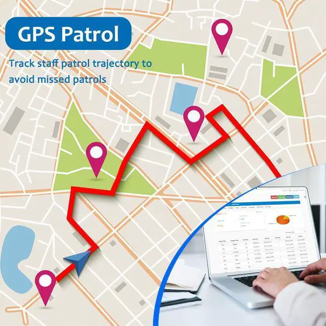 Alt view image 2 of 6 - JWM Guard Tour Patrol System with GPS, Phone Calling, 4G Real-Time Guard Patrol Checkpoint System for Hotels