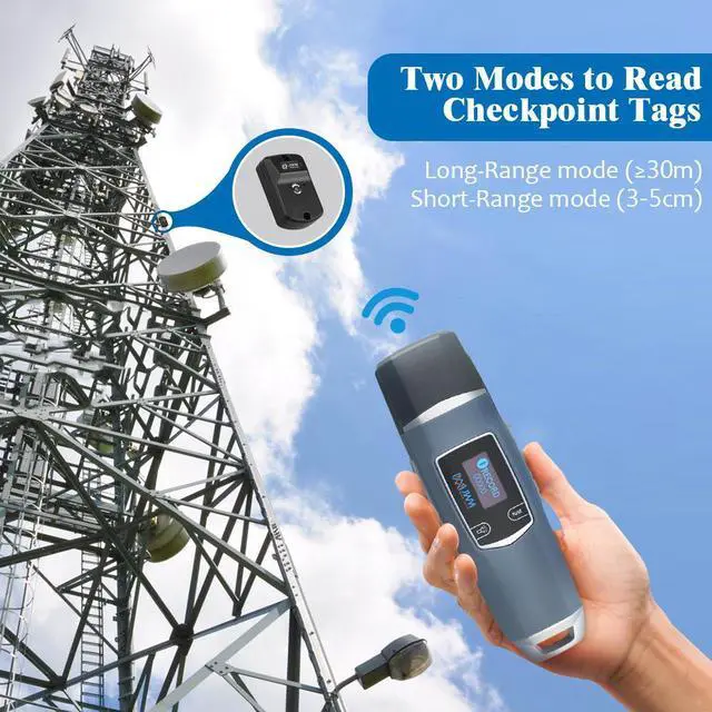 Alt view image 3 of 7 - [Official Store] JWM Long Range Guard Tour Patrol System with Downloader, RFID Flashlight Security Guard Equipment with OLED Screen, Free Cloud Software, 2.4G Card for Long Distance Reading