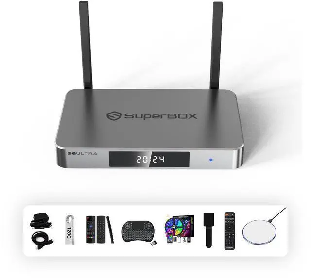 Alt view image 8 of 18 - (Latest) 2025 S6 ULTRA Smart TV Box Android 12, 4GB RAM, 128GB Storage, 6K HD, Built-in Voice Control, Android Box, Versatile Streaming Media Player, Free Channels with Zero Subscription Fees