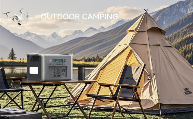 Alt view image 6 of 6 - CTOLITY 2400W 2048Wh Portable power station Inverter Generator with LiFePO4 Battery, Quick 2-Hour Solar Charging - Ideal for RVs, Home Backup, and Camping 2400W+100W POLAR PANERL