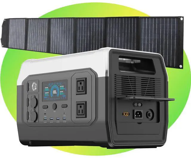 Main image of CTOLITY Portable Power Station, 1600W (Peak 3200W) Solar Generator, Full Charge in 1 hour, 1024wh LiFePO4 Battery for Home Backup, Power Outages, and Outdoor Camping 1600W+200W SOLAR PANEL