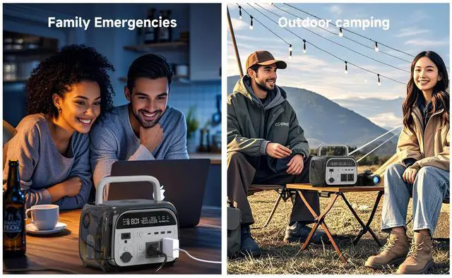 Alt view image 6 of 6 - CTOLITY 300W 400W 500W Portable Power Station with 100W Solar Charging Kit ,345Wh LiFePO Battery UPS Backup AC Outlets, Power Supply, Generator for Camping, Off-grid, Power Outage