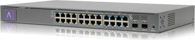 Alt view image 2 of 8 - Alta Labs S24-POE Cloud-Managed PoE+ Switch w/ 24 Gigabit Ethernet Ports and 2 SFP+ Ports, Power Over Ethernet on 16 Ports, 240W PoE Budget, 2 SFP+ Ports Support Up To 10 Gbps Fiber/Copper Connections
