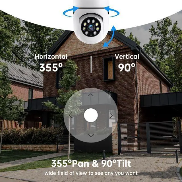 Alt view image 4 of 7 - 2K Light Bulb Security Camera 5G&2.4Ghz WiFi Security Cameras Wireless Outdoor Indoor,Cameras for Home Security Outside Indoor,Motion Detection and Alarm,Two-Way Talk,Color Night Vision (2Pack)Cam