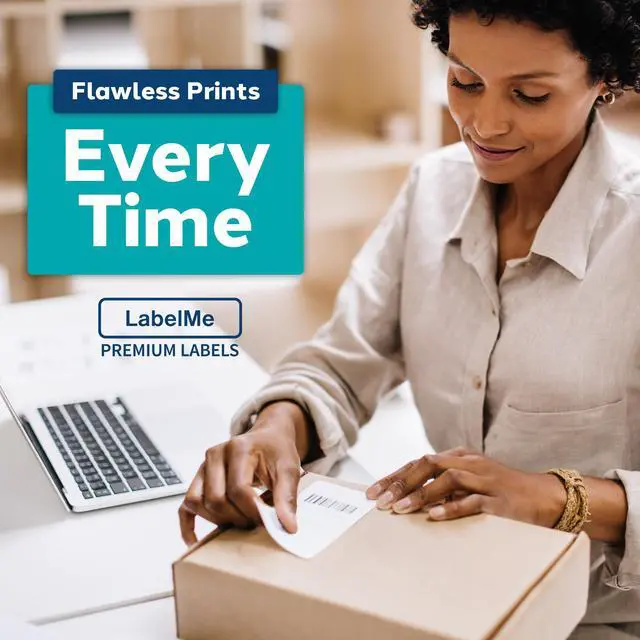 Alt view image 7 of 7 - LabelMe 4x6 Shipping Labels Roll, Thermal Labels 4x6 Compatible with Dymo 4XL Label Printer, Perforated Strong Adhesive 250 Per Roll