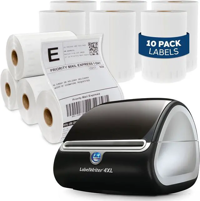 Main image of LabelMe 4x6 Shipping Labels Roll, Thermal Labels 4x6 Compatible with Dymo 4XL Label Printer, Perforated Strong Adhesive 2500 Labels (250 Per Roll X 10 Rolls)