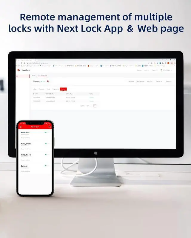 Alt view image 7 of 7 - ZOMNUA Keyless Entry WiFi Door Lock, Fingerprint Keypad Door Lock with Handle,Smart Deadbolt Digital Bluetooth Electronic with Fob Keys Gateway for Home Hotel Office Silver