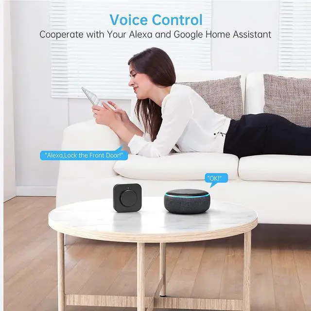 Alt view image 5 of 7 - SMONET Smart Lock Wi-Fi Gateway, G2 Gateway Wi-Fi Bridge Remote Control Smart Door Lock, Smart Hub Work with Alexa Voice Control for Houses and Hotel