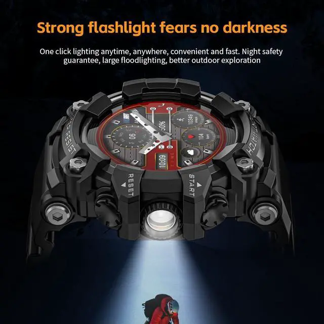 Alt view image 6 of 7 - LOKMAT ATTACK GT smart watch multi-function Bluetooth call heart rate blood oxygen sleep health monitoring outdoor sports waterproof information push adult boy girl junior high school student