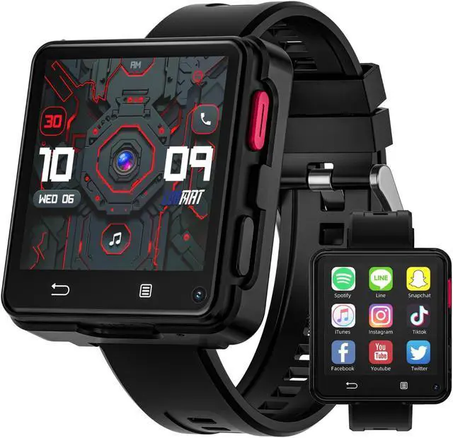 Main image of LOKMAT APPLLP 2 MAX smartwatch 2.64 inch screen, 500W HD camera, detachable mini phone, insertable Sim card, independent call, WiFi Internet access, Android 11, MTK6739 motherboard RAM: 3GB + ROM: 32G