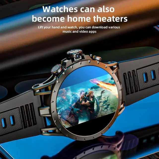 Alt view image 5 of 7 - LOKMAT APPLLP 4 Smart Watch 1.508AMOLED Screen 466*466 Resolution SIM Card Slot Independent Calls Wi-Fi 180° Pull-Out Knob HD Camera Can Download Third-Party APP Software Android System 8.1