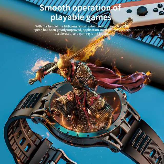 Alt view image 6 of 7 - LOKMAT APPLLP 4 Smart Watch 1.508AMOLED Screen 466*466 Resolution SIM Card Slot Independent Calls Wi-Fi 180° Pull-Out Knob HD Camera Can Download Third-Party APP Software Android System 8.1