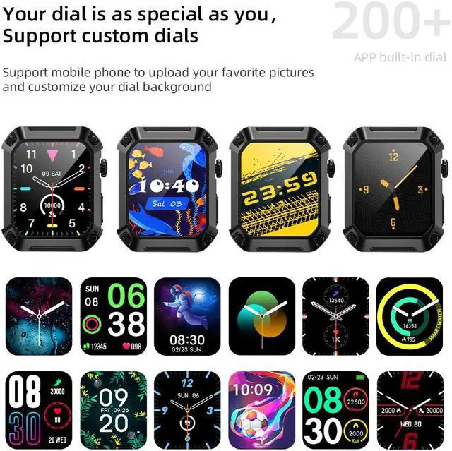 Alt view image 6 of 7 - LOKMAT OCEAN 2 PRO Smart Watch 1.85-Inch Screen Zinc Alloy Material Bluetooth Call Information Push Heart Rate Sleep Blood Oxygen Health Monitoring IP68 Waterproof Sedentary Reminder Remote Control