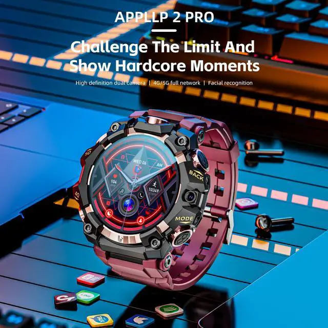 Alt view image 2 of 7 - LOKMAT APPLLP 2 PRO Smartwatch 1.508-Inch AMOLED Screen 466*466 Resolution Support 2G/3G/4G/5G SIM Card Plug-In Independent Calls Wi-Fi Internet Access Music Playback Games Phone Watch
