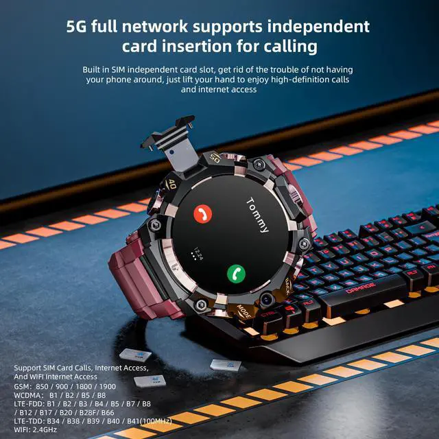 Alt view image 4 of 7 - LOKMAT APPLLP 2 PRO Smartwatch 1.508-Inch AMOLED Screen 466*466 Resolution Support 2G/3G/4G/5G SIM Card Plug-In Independent Calls Wi-Fi Internet Access Music Playback Games Phone Watch