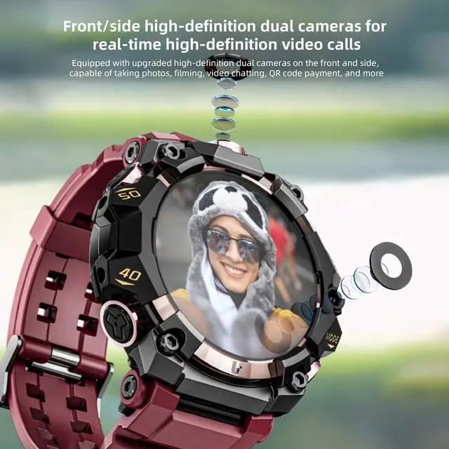 Alt view image 5 of 7 - LOKMAT APPLLP 2 PRO Smartwatch 1.508-Inch AMOLED Screen 466*466 Resolution Support 2G/3G/4G/5G SIM Card Plug-In Independent Calls Wi-Fi Internet Access Music Playback Games Phone Watch