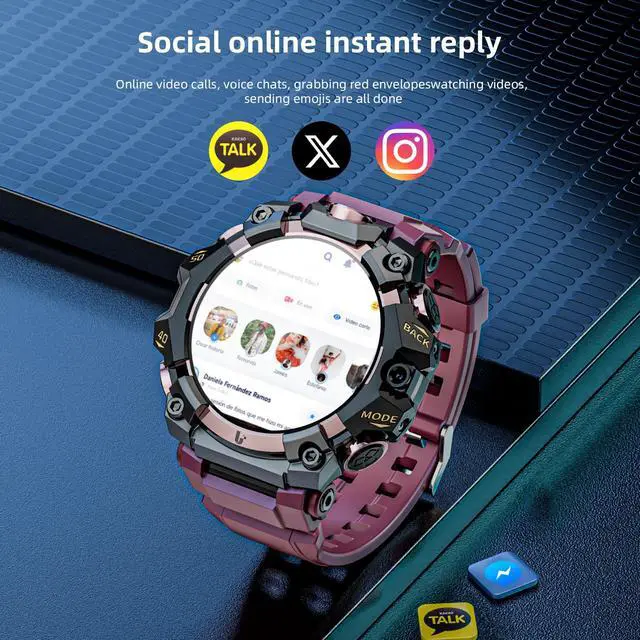 Alt view image 6 of 7 - LOKMAT APPLLP 2 PRO Smartwatch 1.508-Inch AMOLED Screen 466*466 Resolution Support 2G/3G/4G/5G SIM Card Plug-In Independent Calls Wi-Fi Internet Access Music Playback Games Phone Watch