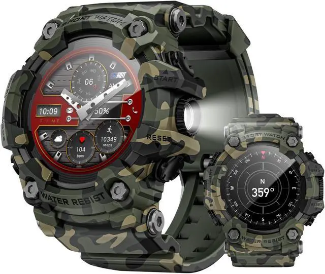 Main image of LOKMAT ATTACK GT smart watch multi-function Bluetooth call heart rate blood oxygen sleep health monitoring outdoor sports waterproof information push adult boy girl junior high school student Green