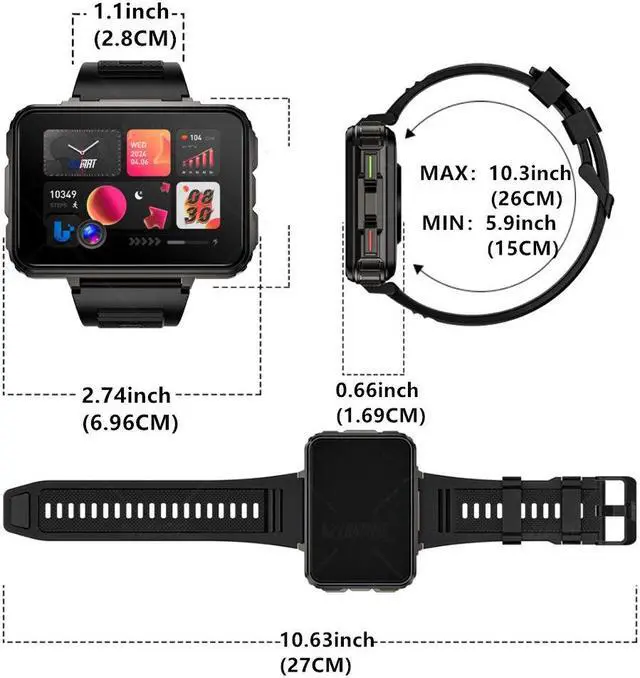 Alt view image 7 of 7 - LOKMAT APPLLP 5 MAX Smart Phone Watch Can Be Inserted With 4G/5G Phone Card, Full Network Access WiFi Internet Access, Junior And Senior High School Students Independent Call Multi-Function 6GB+128GB
