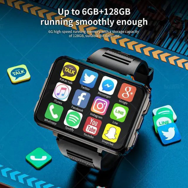 Alt view image 4 of 7 - LOKMAT APPLLP 5 MAX Smart Phone Watch Can Be Inserted With 4G/5G Phone Card, Full Network Access WiFi Internet Access, Junior And Senior High School Students Independent Call Multi-Function 6GB+128GB