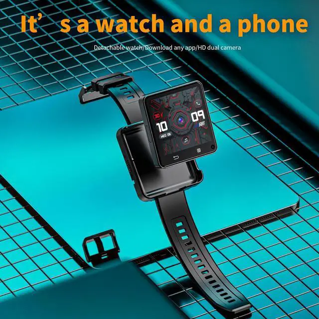 Alt view image 4 of 7 - LOKMAT APPLLP 2 MAX smartwatch 2.64 inch screen, 500W HD camera, detachable mini phone, insertable Sim card, independent call, WiFi Internet access, Android 11, MTK6761 motherboard RAM: 4GB + ROM: 64G