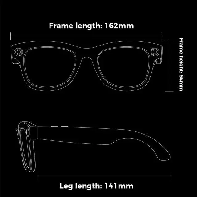 Alt view image 7 of 7 - LOKMAT Smart glasses with built-in chat GPT, 8MP camera, AI translation in 26 languages, assistant and voice control, WiFi 4.0, Bluetooth 5.3, blue light protection smart glasses