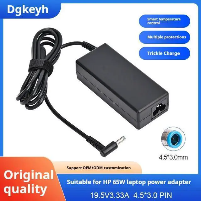 Alt view image 2 of 7 - Dgkeyh Applicable to HP 65W Laptop Charger Adapter Parameters 19.5V3.33A Interface 4.5×3.0mm Blue Port Efficiency High temperature Low Charge faster and safer Compatible with 45W