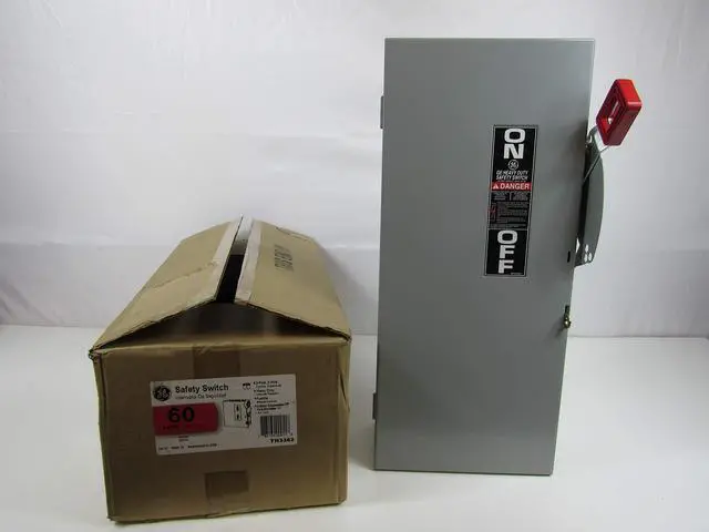 Alt view image 4 of 8 - GE TH3362 60A 600V 3P Heavy Duty Indoor Fusible Switch