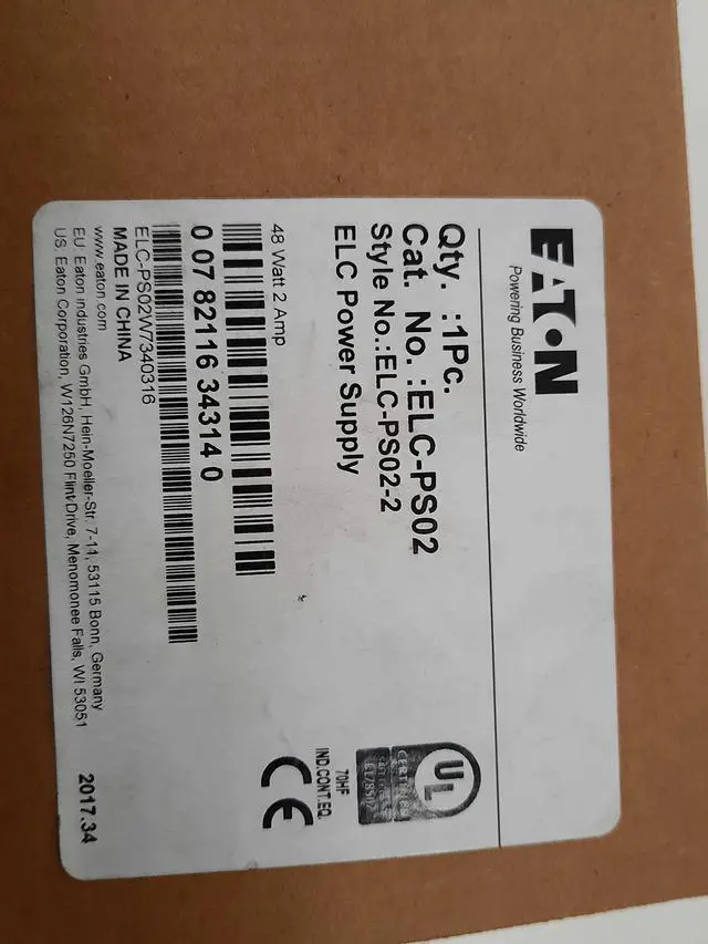 Alt view image 3 of 7 - Eaton ELC-PS02 PLC Cables/Connectors/Accessories