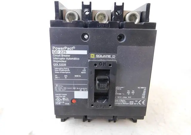 Alt view image 3 of 7 - SCHNEIDER ELECTRIC 240-Volt 225-Amp QDL32225 Molded Case Circuit Breaker 600V 20A