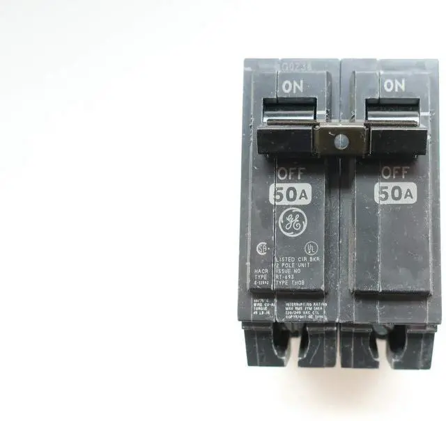 Alt view image 2 of 6 - GE THQB2150 Miniature Circuit Breaker, THQB Series, 50A, 2 Pole, 120/240V AC,