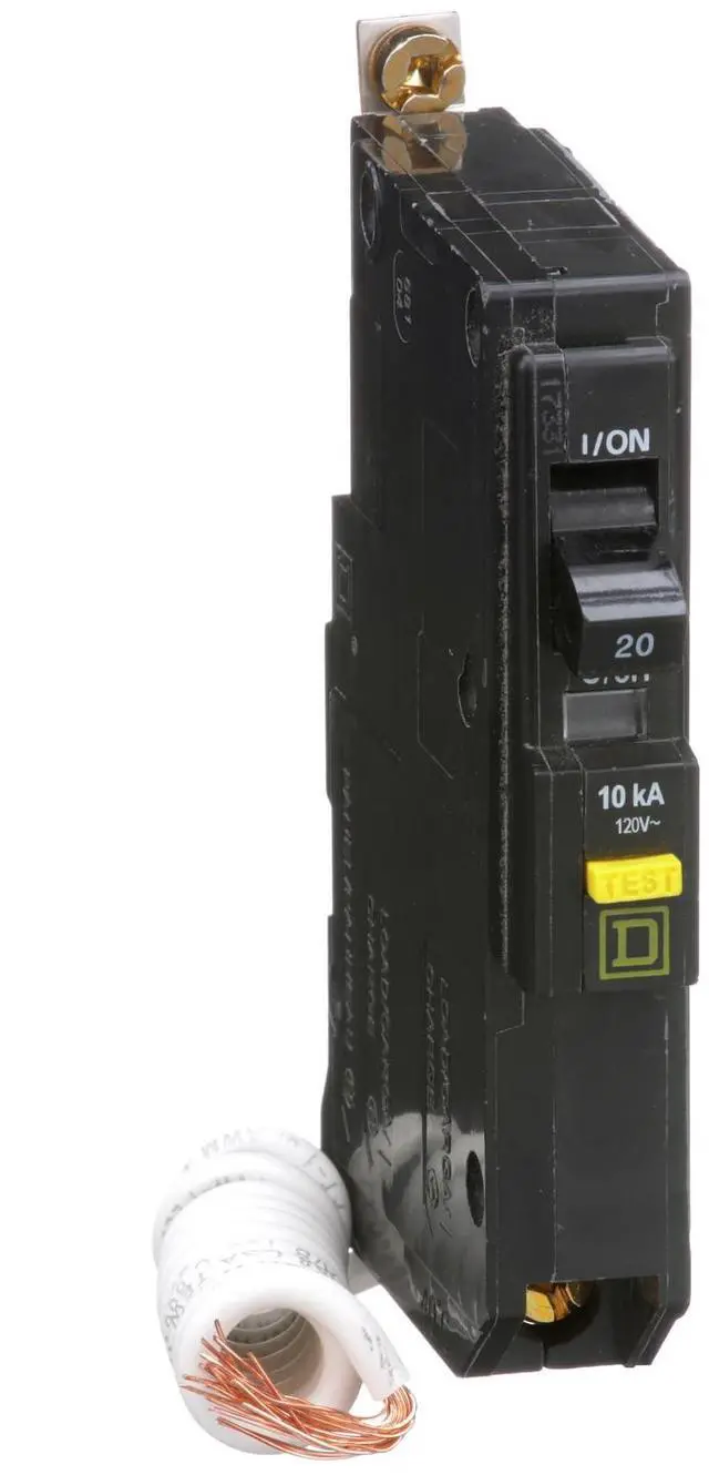 Main image of QOB120GFI SQUARE D Circuit Breaker Miniature Circuit Breaker (QOB-GFI) Ground Fault Protecting (Class A 6mA), 20A BOLT-IN