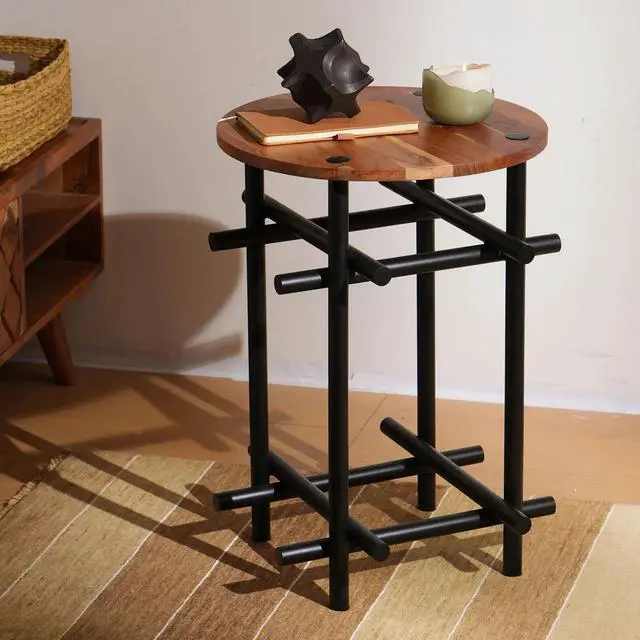 Main image of Expobazaar Wood & Iron Side Table