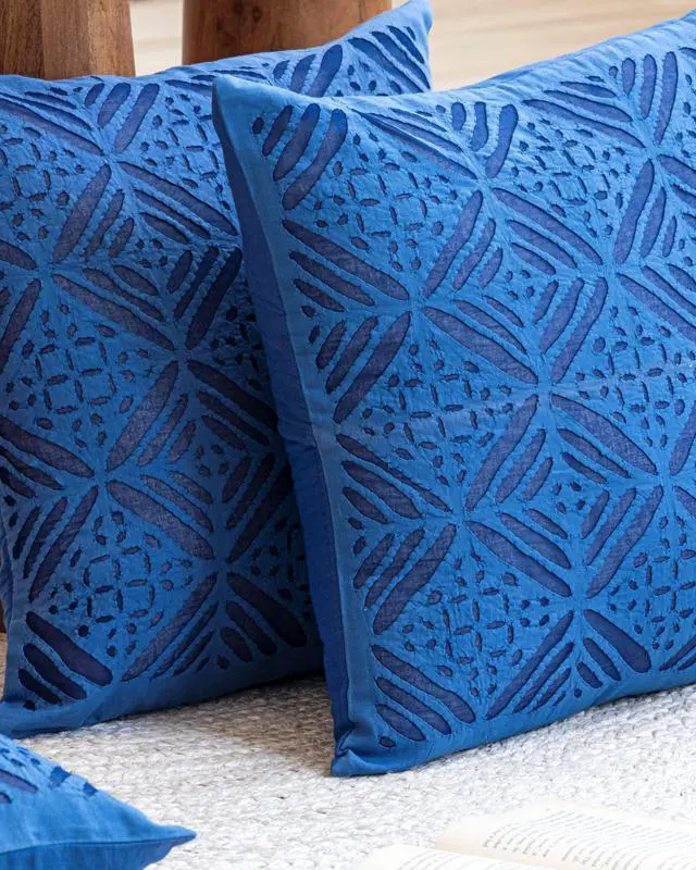 Alt view image 2 of 6 - Expobazaar Cushion Cover Applique Diamond Design, Set Of 2