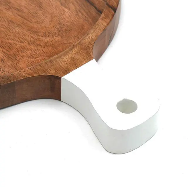 Alt view image 2 of 4 - ExpoBazaar Handmade  Antique Round Wooden Cutting Board/Cheese Board