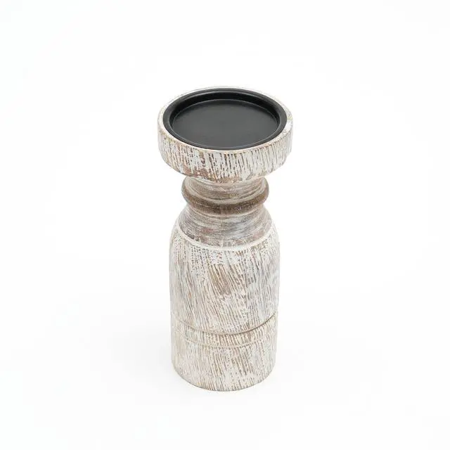 Alt view image 3 of 4 - Expobazaar Decorative Wooden Centerpiece Candle Holder (2022918-2174) - 3.5" X 9"