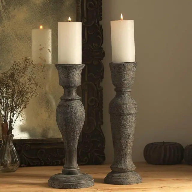 Main image of Expobazaar Decorative Wooden Centerpiece Candle Holder (2022918-2327)- 6" X 16"