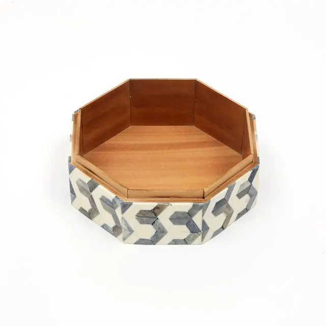 Alt view image 4 of 5 - ExpoBazaar U Pattern Hexagon Shape Storage box/Decorative Box-7.5X7.5X3"
