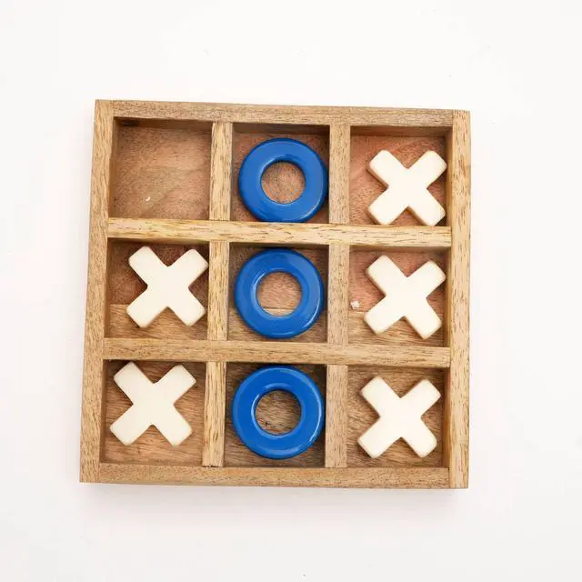 Alt view image 4 of 5 - ExpoBazaar Tic-Tac-Toe Wood & Resin Board Game