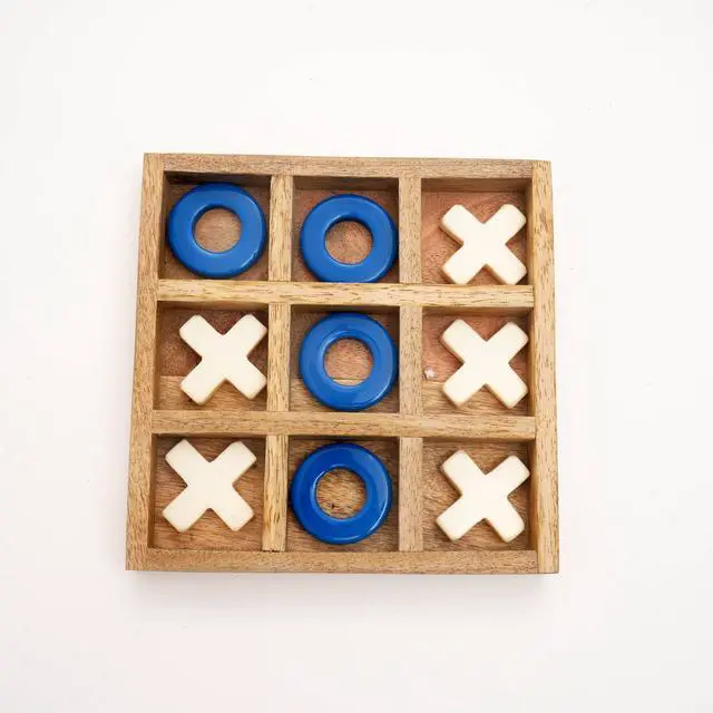 Alt view image 3 of 5 - ExpoBazaar Tic-Tac-Toe Wood & Resin Board Game