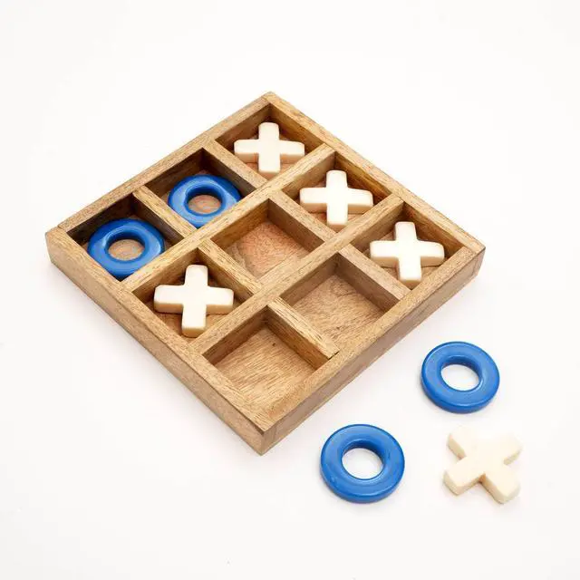 Alt view image 2 of 5 - ExpoBazaar Tic-Tac-Toe Wood & Resin Board Game