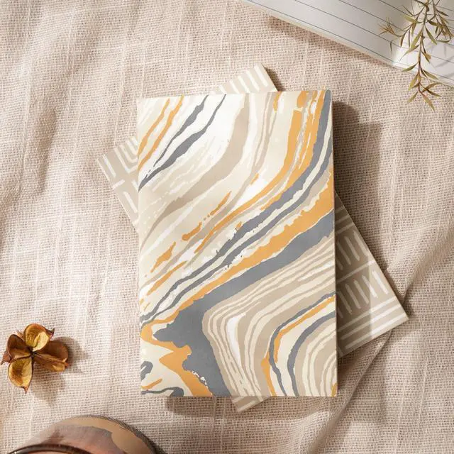 Main image of ExpoBazaar Soft Cover Orange/Brown Note Book - Pack of 5